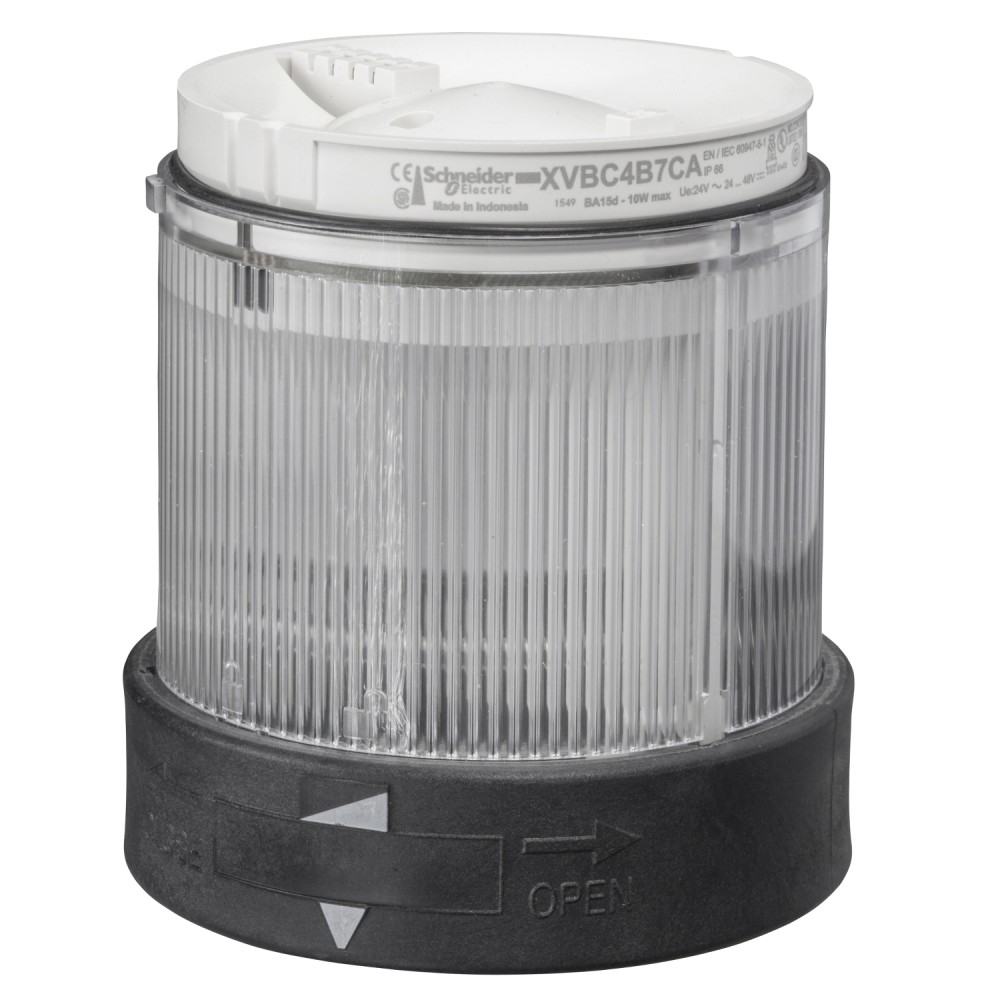 ELEMENTO LUMINOSO P/BALIZA S/LAMP TRANSPARENTE 250V 70MM HARMONY XVBC37