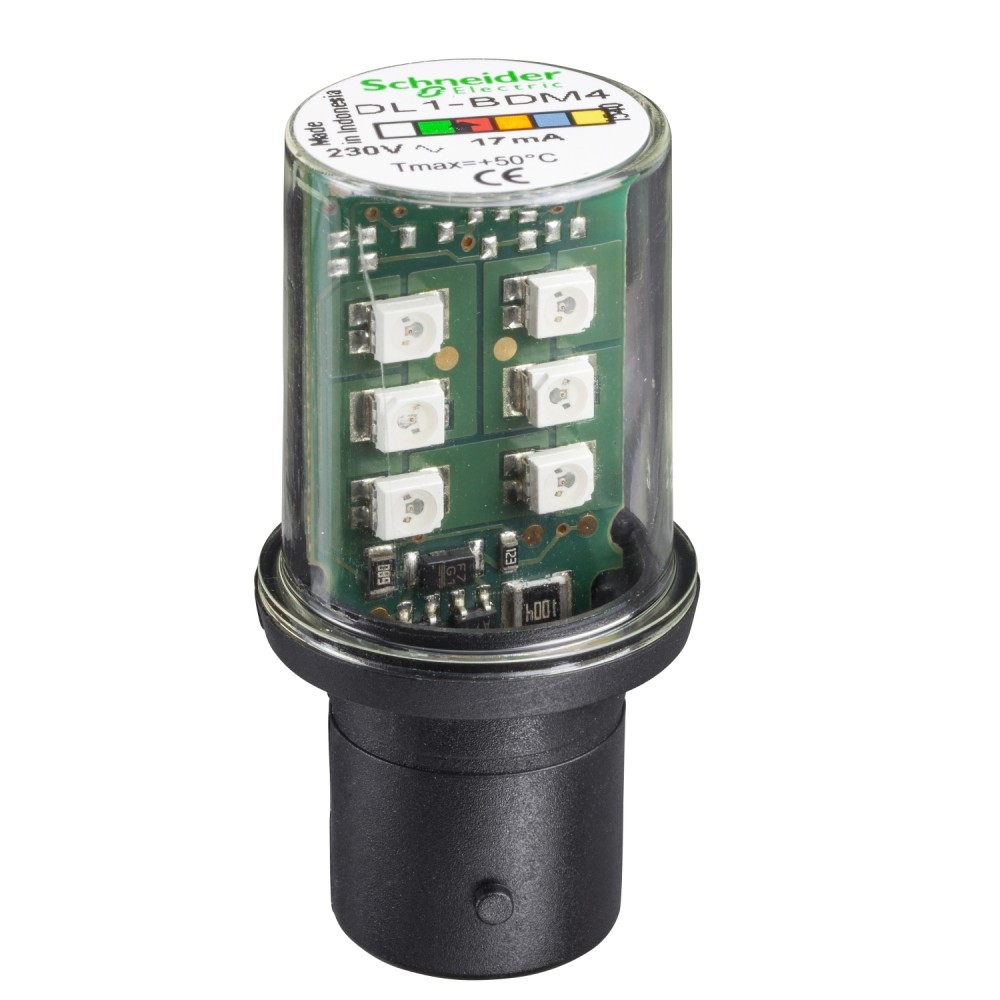 LAMPARA LED PERMANENTE ROJO BA15D 230VAC HARMONY DL1BDM4