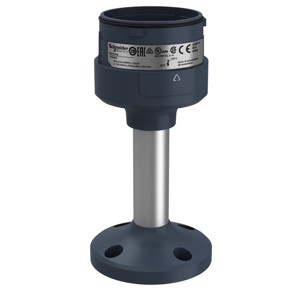 TUBO ALUMINIO C/SOPORTE PLASTICO 100MM NEGRO HARMONY XVUZ02