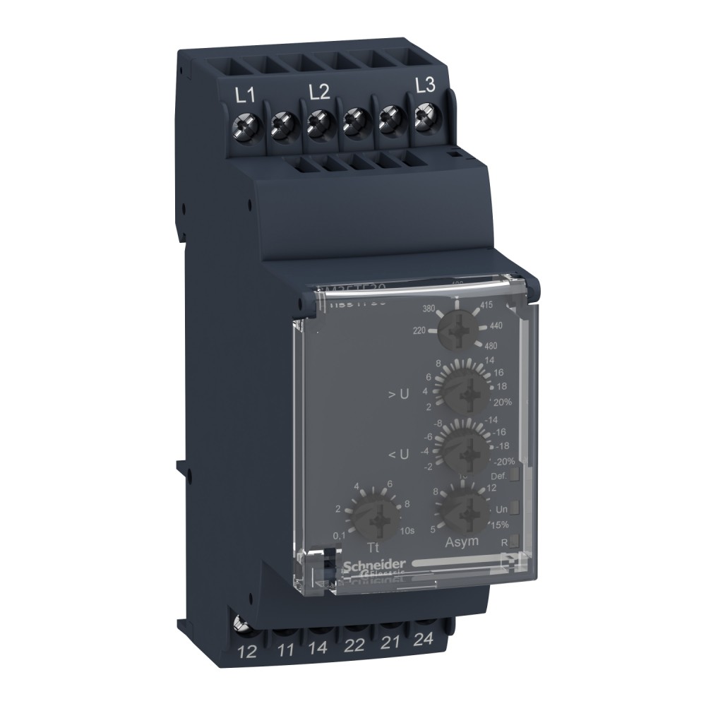 RELE CONTROL TENSION 3F 208-480VAC 2NANC ZELIO RM35TF30