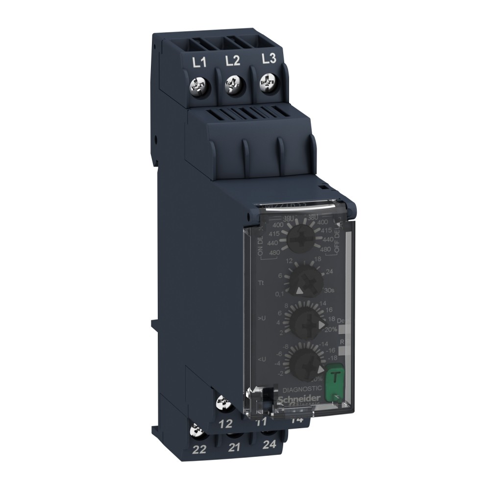 RELE CONTROL TENSION FALTA SEC FASE/ SOBRE/ SUB 3F 380-480VAC 2NANC ZELIO RM22TR33