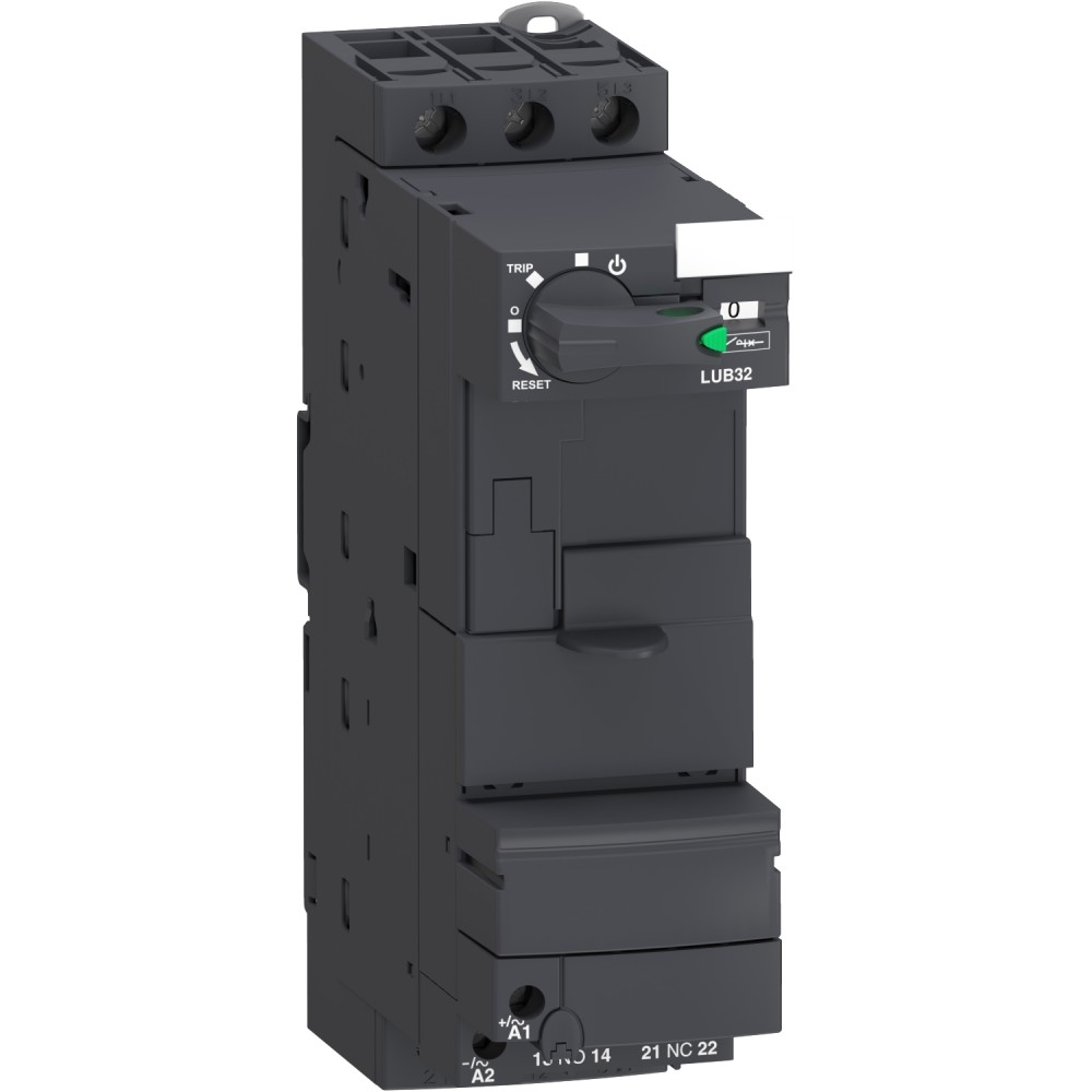BASE POTENCIA 32A 1NA/1NC P/GUARDAMOTOR TESYS LUB32