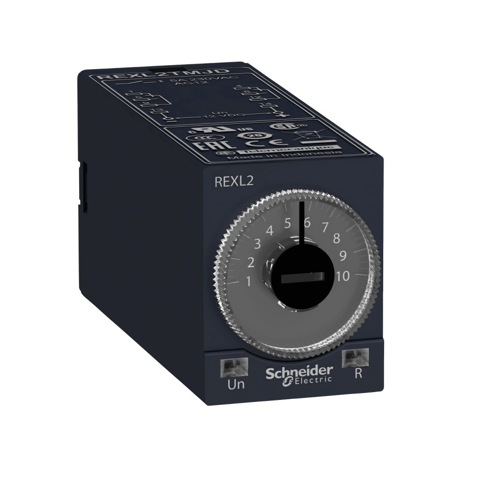 RELE TEMPORIZADOR AL TRABAJO 1S-100 H 24VDC 2NANC ZELIO TIME REXL2TMBD