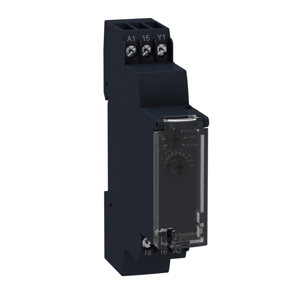 RELE TEMPORIZADOR AL TRABAJO 0.1s-100H 24-240VCA/DC 1NANC ZELIO RE17RAMU