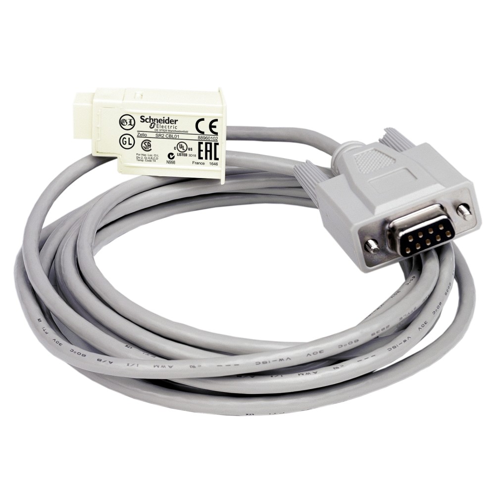 CABLE CONEXION P/RELE SUB-D9/RS232 3MTS ZELIO LOGIC SR2CBL01