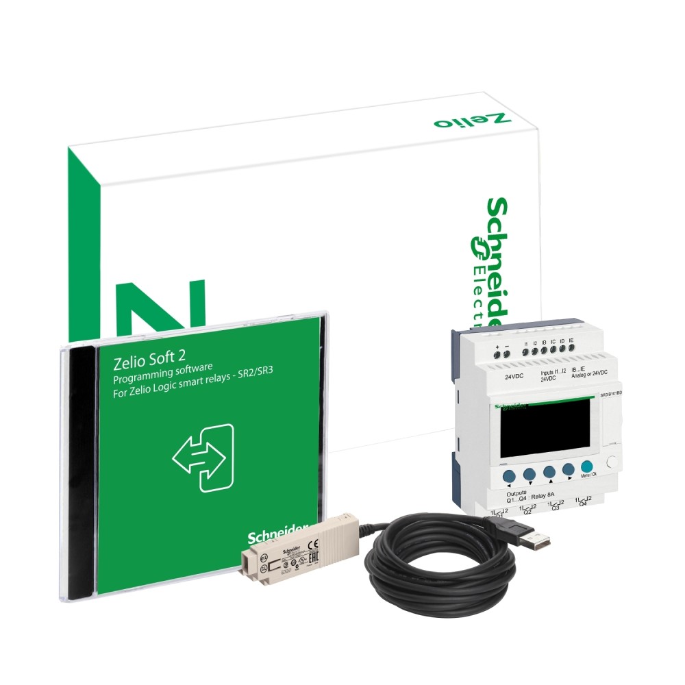 PACK MODULAR (INCL.CABLE SOFTWARE Y SR3-B101FU) ZELIO 10 E/S 24 VCD SR3PACKBD