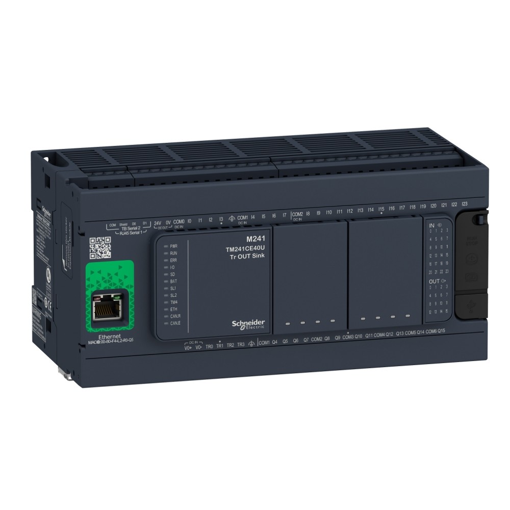 CONTROLADOR PLC 100-240V 24DIG 16 RELE/TRAN MODICON M241 TM241CE40R