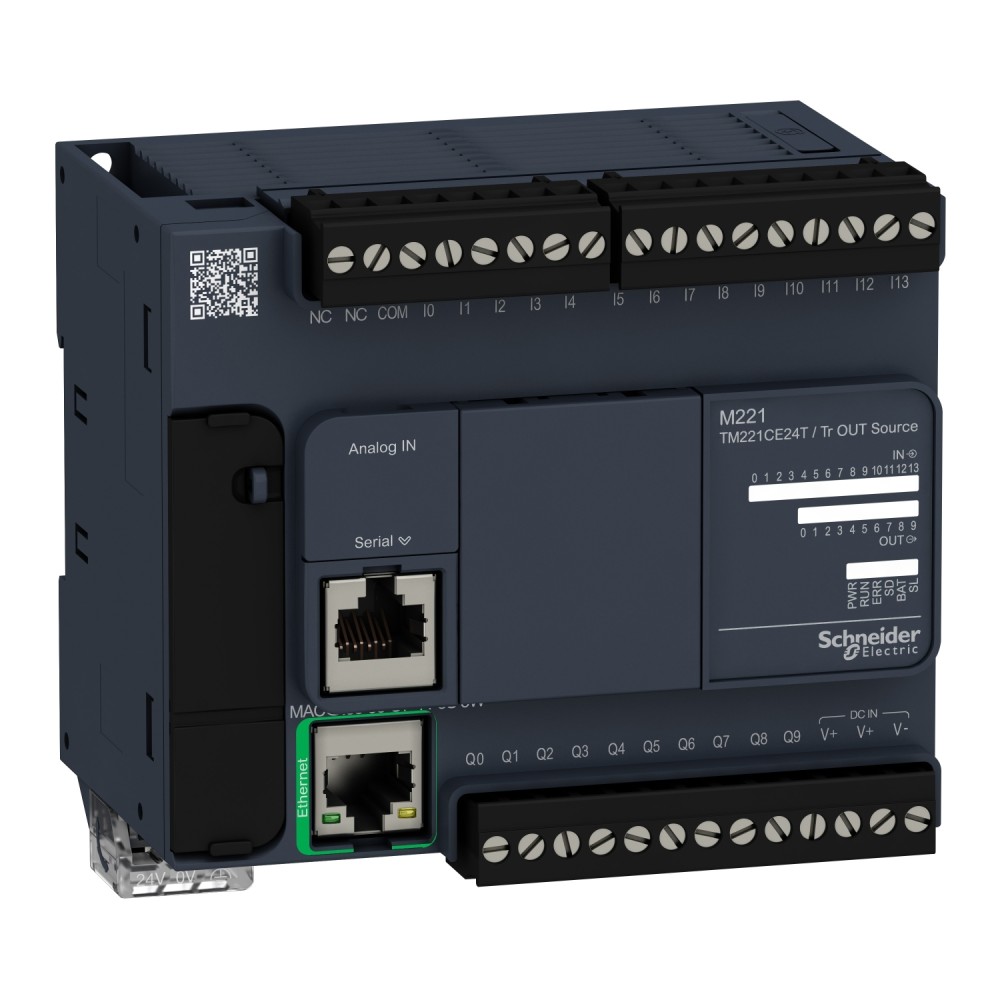 CONTROLADOR PLC 24VDC 14DIG 10 RELES MODICON M221 TM221CE24T