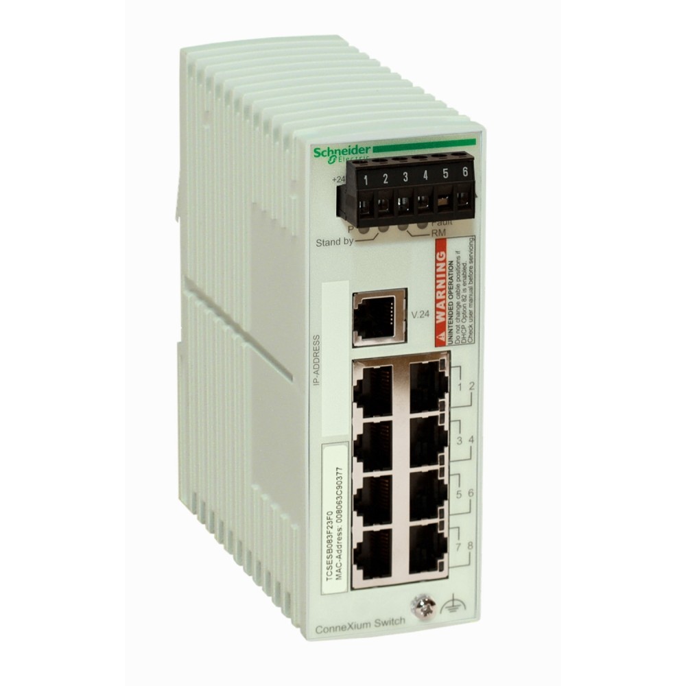 SWITCH CONMUTADOR ADMIN 8 PUERT 10/100 BASE-TX RJ45 CONNEXIUM TCSESB083F23F0