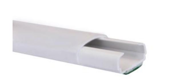 CANALETA OVALADA C/ADHESIVO PVC BLANCA 22X 10X 2000MM DXN10461