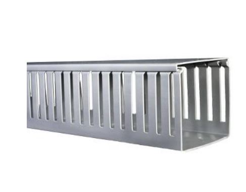 CANALETA RANURADA PVC GRIS 100X 100X 2000MM DXN10012
