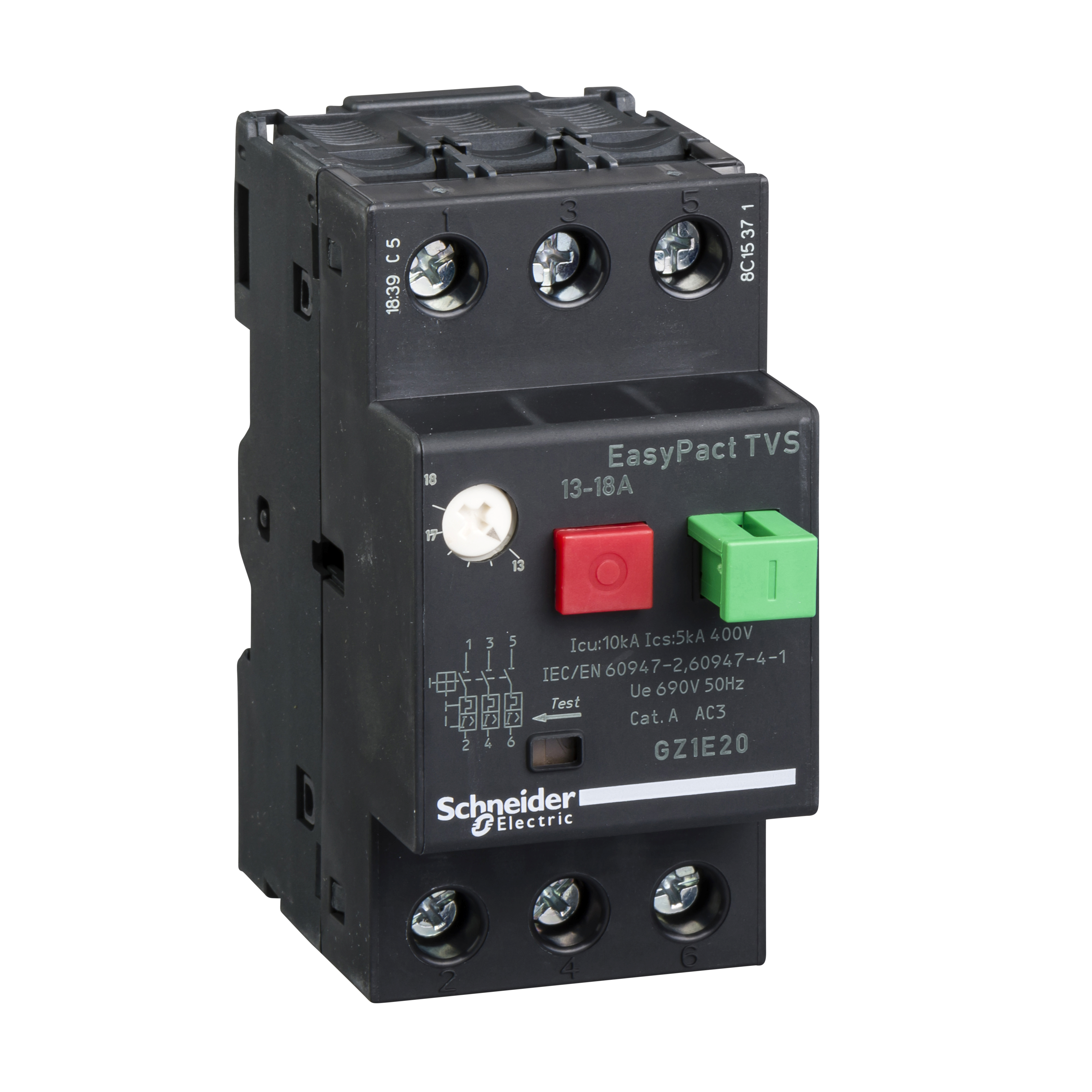GUARDAMOTOR MAGNETO-TERMICO 3P 13-18A 400/415VAC 10KA EASYPACT TVS GZ1E20