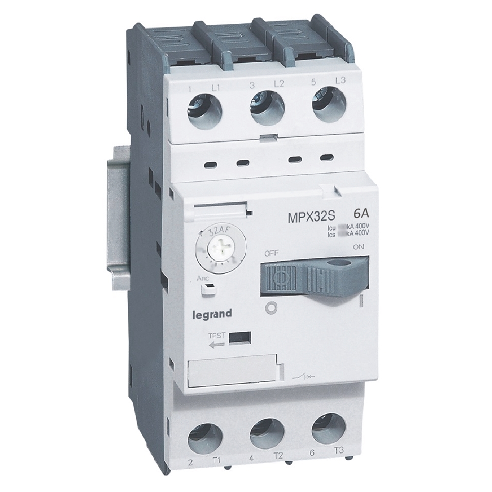 GUARDAMOTOR MAGNETO-TERMICO 3P 4-6A 415VAC 100KA MPX3 32S 417308