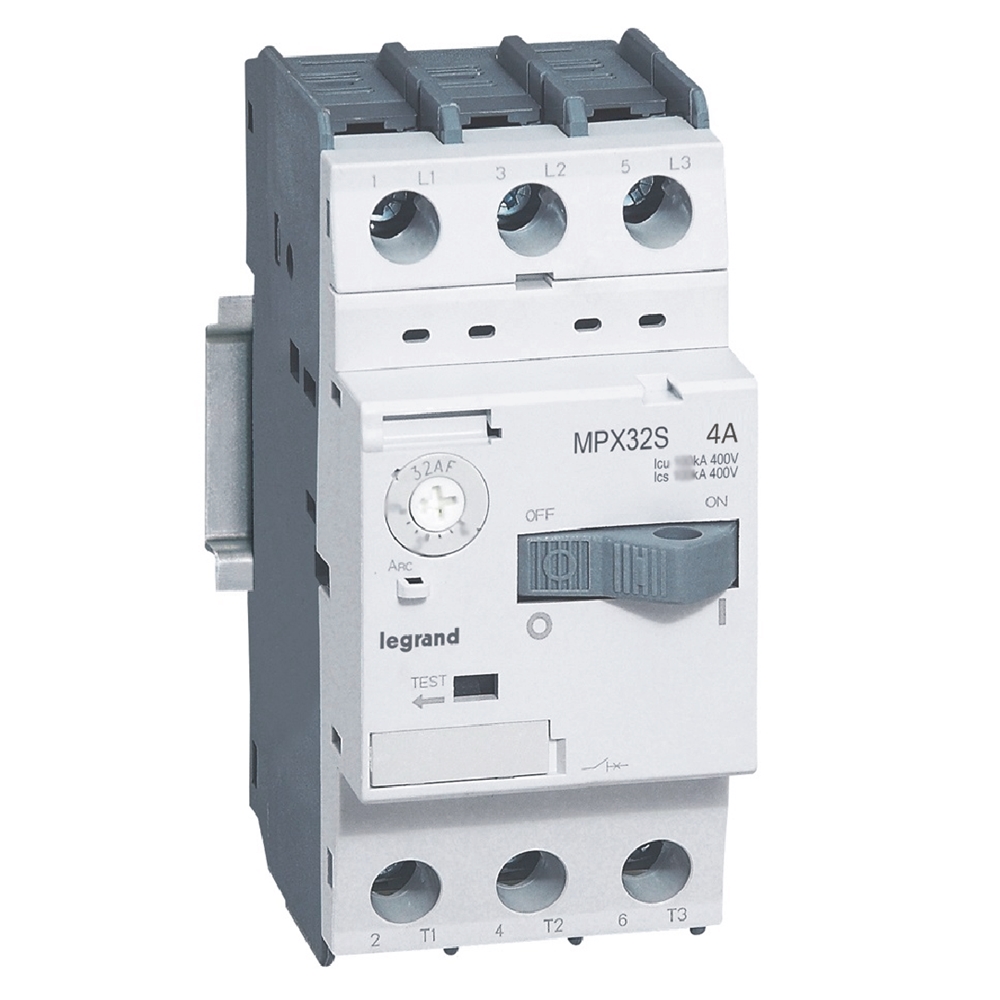 GUARDAMOTOR MAGNETO-TERMICO 3P 2.5-4A 415VAC 100KA MPX3 32S 417307