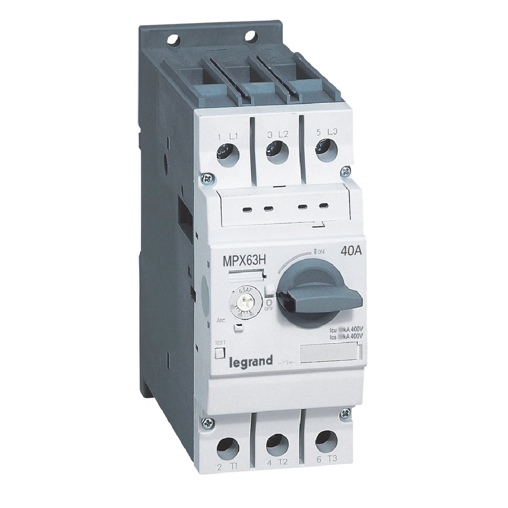 GUARDAMOTOR MAGNETO-TERMICO 3P 28-40A 415VAC 50KA MPX3 63H 417366