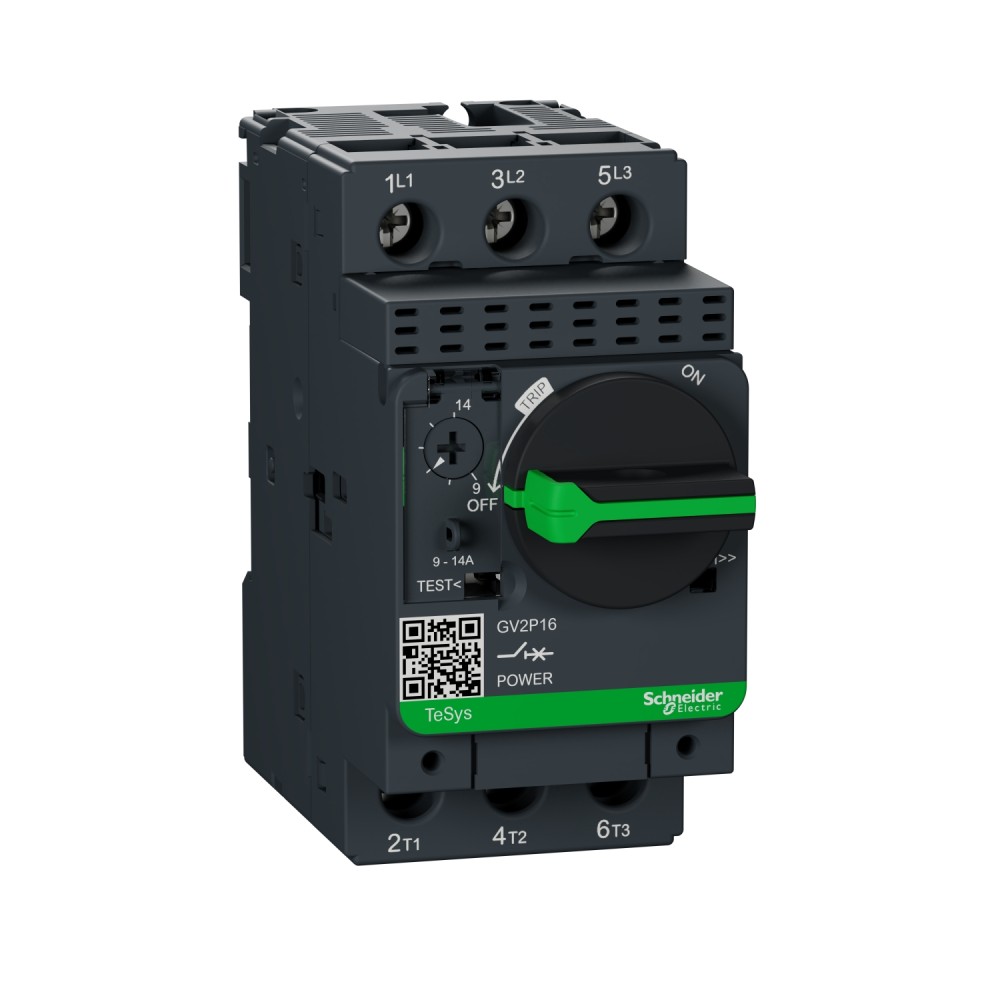 GUARDAMOTOR MAGNETO-TERMICO 3P 9-14A 400/415VAC 100KA TESYS GV2P16
