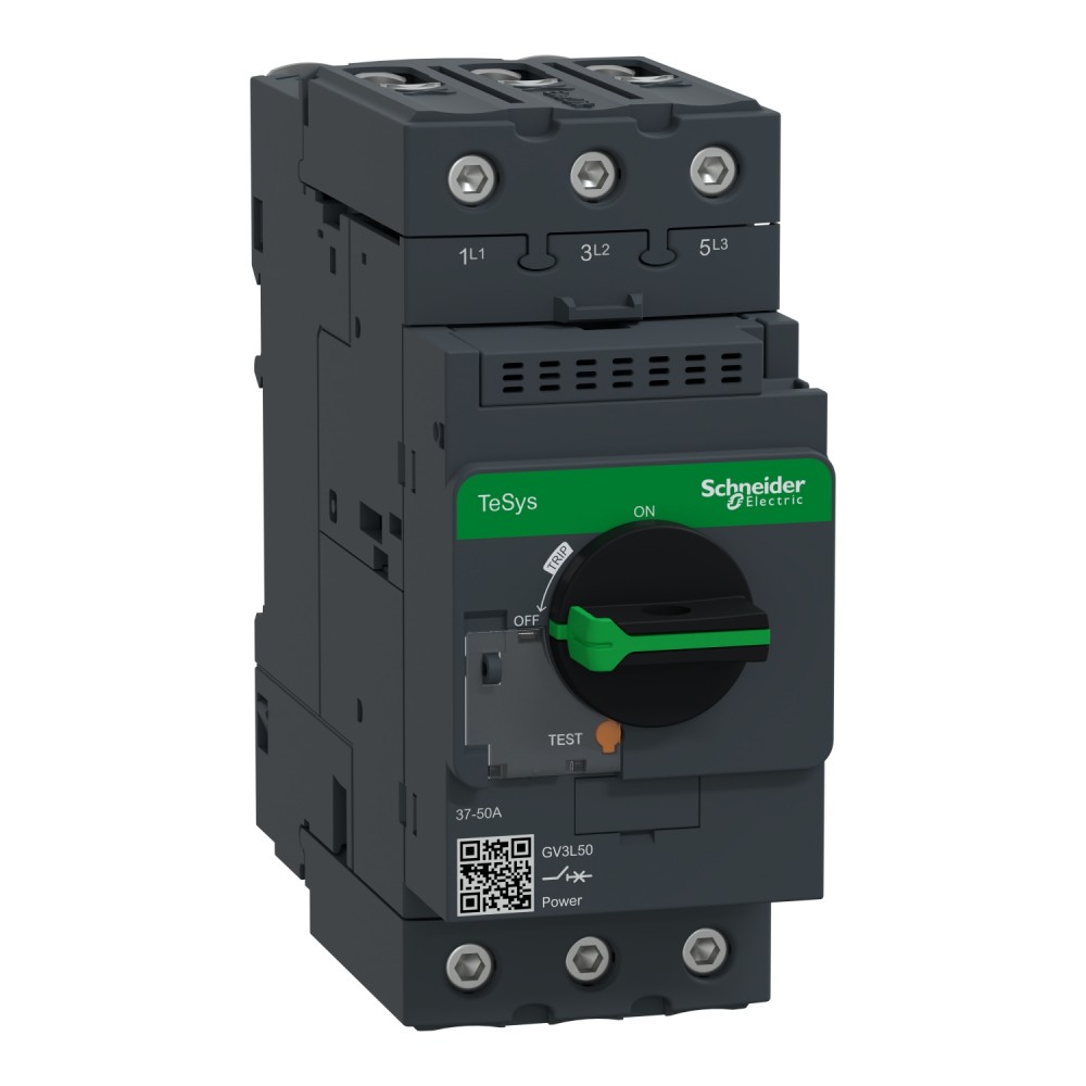 GUARDAMOTOR MAGNETICO 3P 50A 400/415VAC 50KA TESYS GV3L50