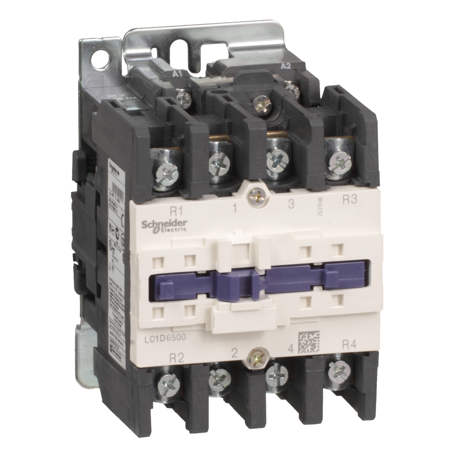 CONTACTOR POTENCIA MAGNETICO 4P 80A AC1 220VAC 2NA+2NC TESYS LC1D65008M7