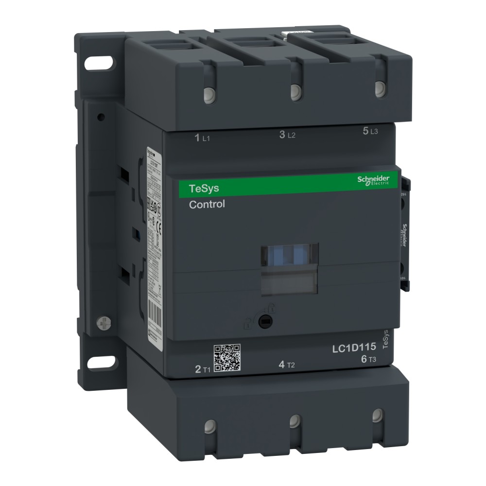 CONTACTOR POTENCIA MAGNETICO 3P 115A AC3 440VAC 1NA+1NC TESYS LC1D115R7