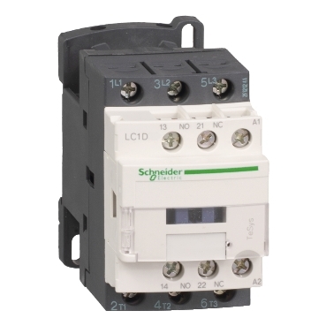 CONTACTOR POTENCIA MAGNETICO 3P 12A AC3 24VDC 1NA1NC TESYS LC1D12BD