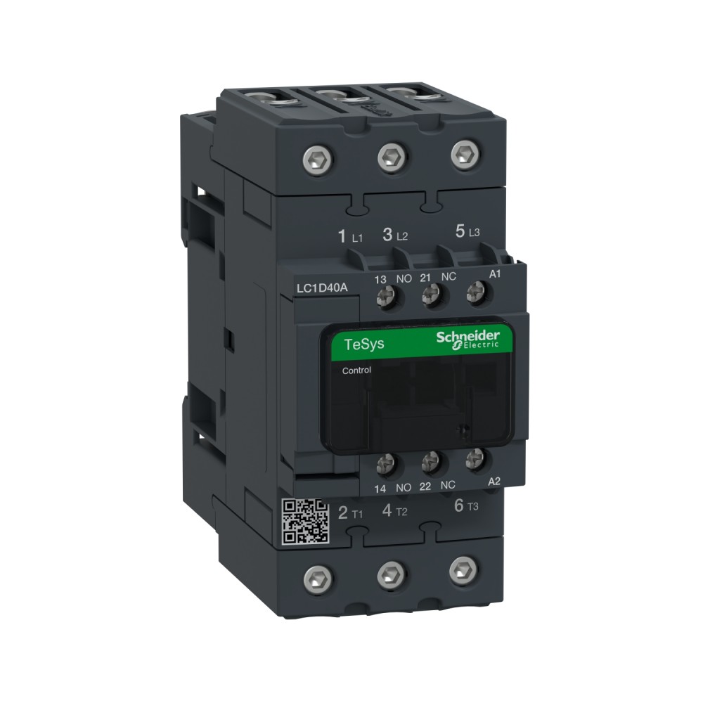 CONTACTOR POTENCIA MAGNETICO 3P 40A AC3 220VAC 1NA+1NC TESYS LC1D40AM7