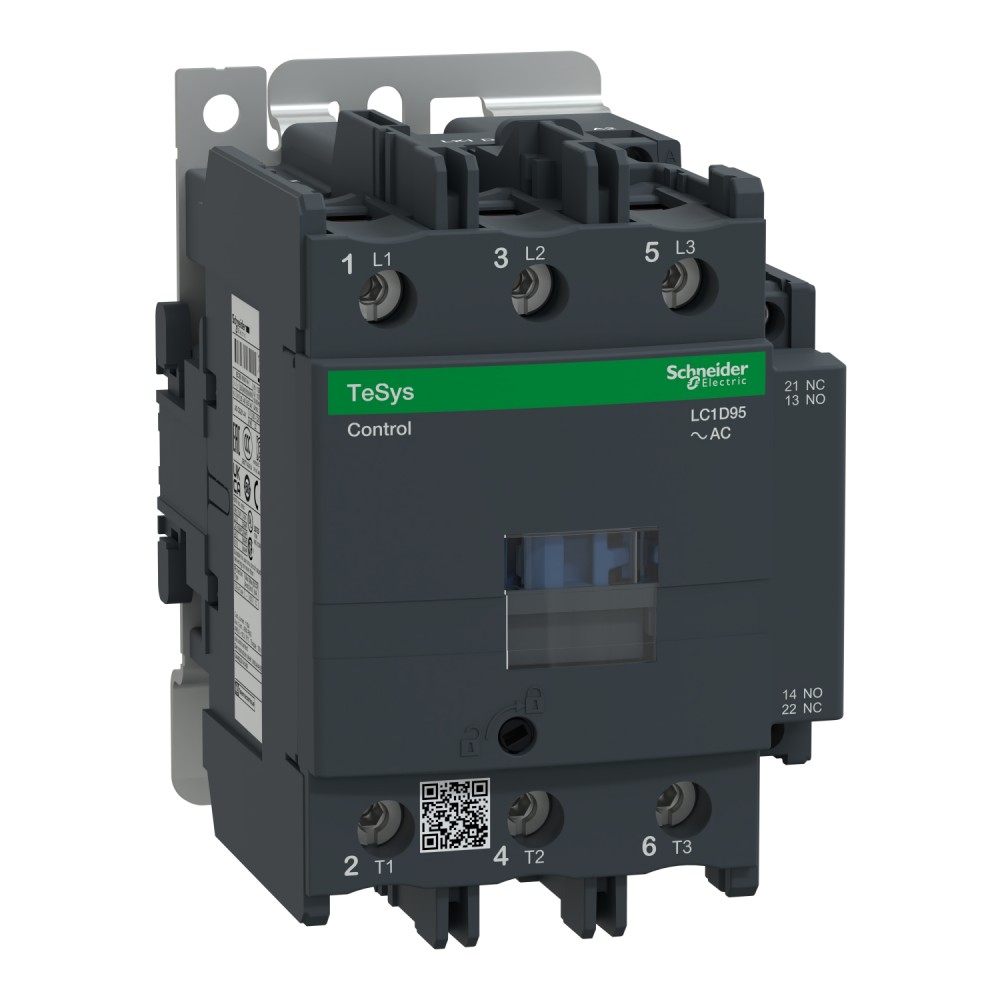 CONTACTOR POTENCIA MAGNETICO 3P 95A AC3 110VAC 1NA+1NC TESYS LC1D95F7