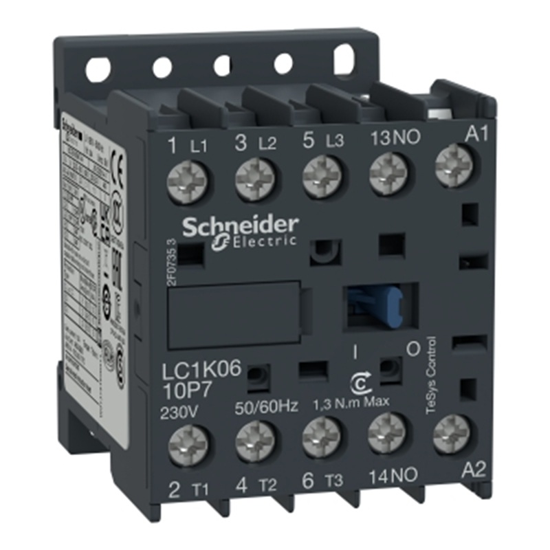 CONTACTOR POTENCIA MAGNETICO 3P 6A AC3 220VAC 1NA TESYS LC1K0610M7
