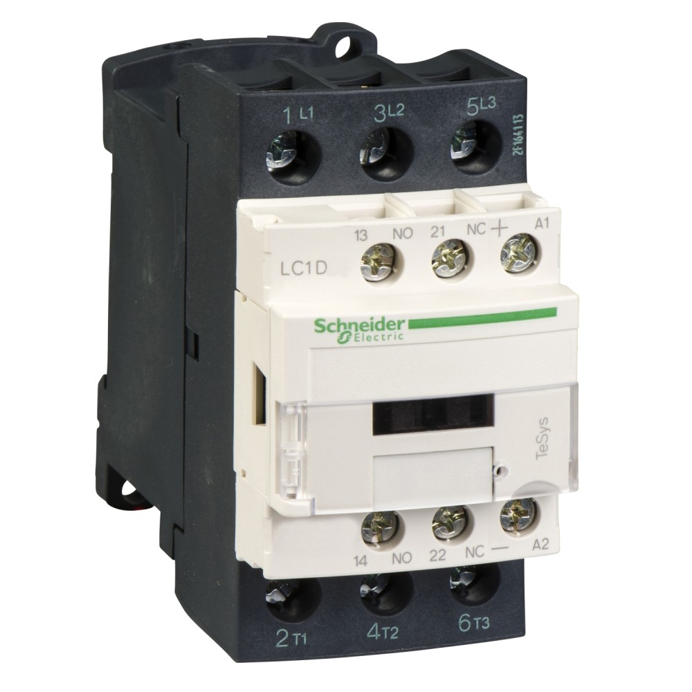CONTACTOR POTENCIA 3P 38A AC3 24VDC 1NA+1NC TESYS LC1D38BD
