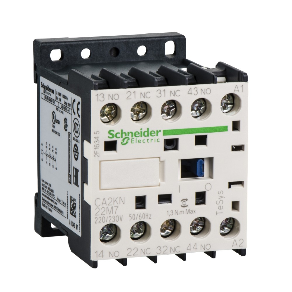 CONTACTOR AUXILIAR 10A 220VAC 2NA+2NC TESYS CA2KN22M7