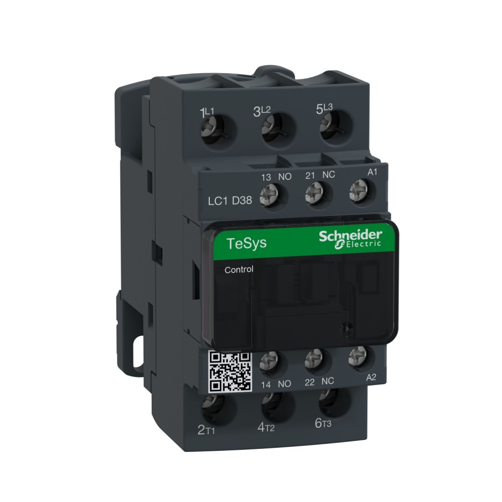 CONTACTOR POTENCIA MAGNETICO 3P 38A AC3 110VAC 1NA+1NC TESYS LC1D38F7