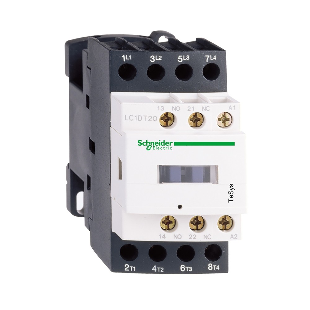CONTACTOR POTENCIA MAGNETICO 4P 25A AC1 220VDC 1NA+1NC TESYS LC1DT25MD