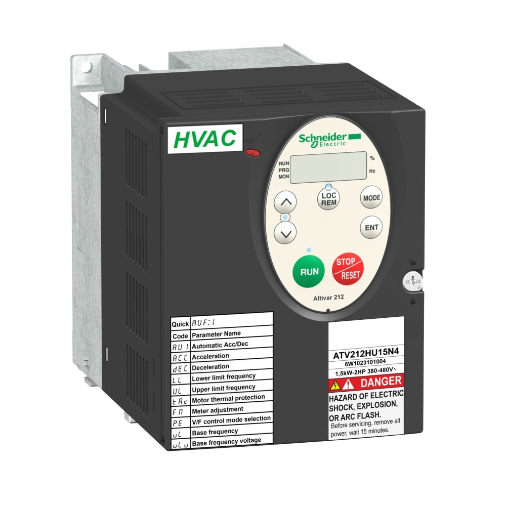 VARIADOR TRIFASICO 2HP/1.5KW 380-480VAC 3.7A IP21 ALTIVAR ATV212HU15N4