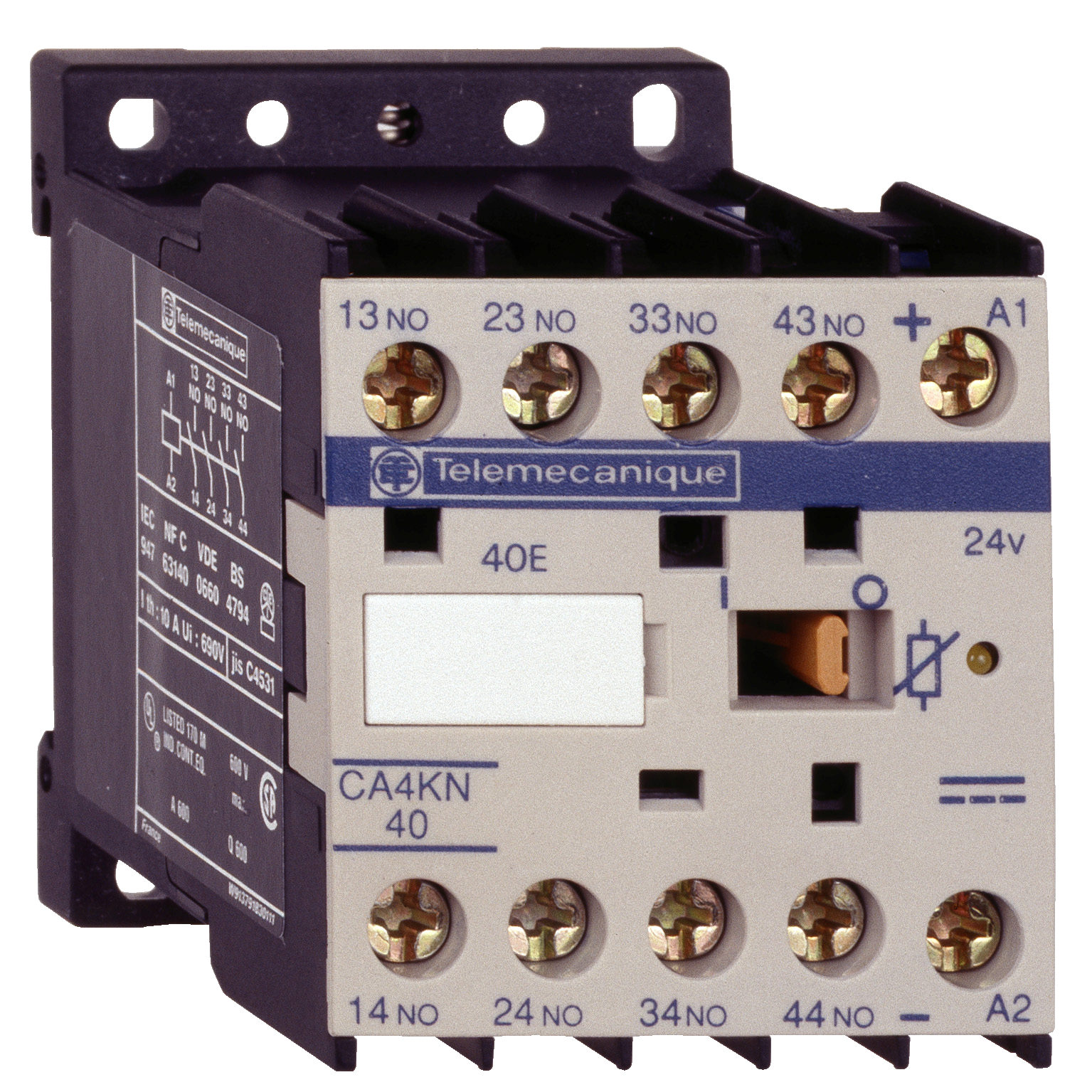 CONTACTOR AUXILIAR 10A 24VDC 3NA+1NC TESYS CA4KN31BW3