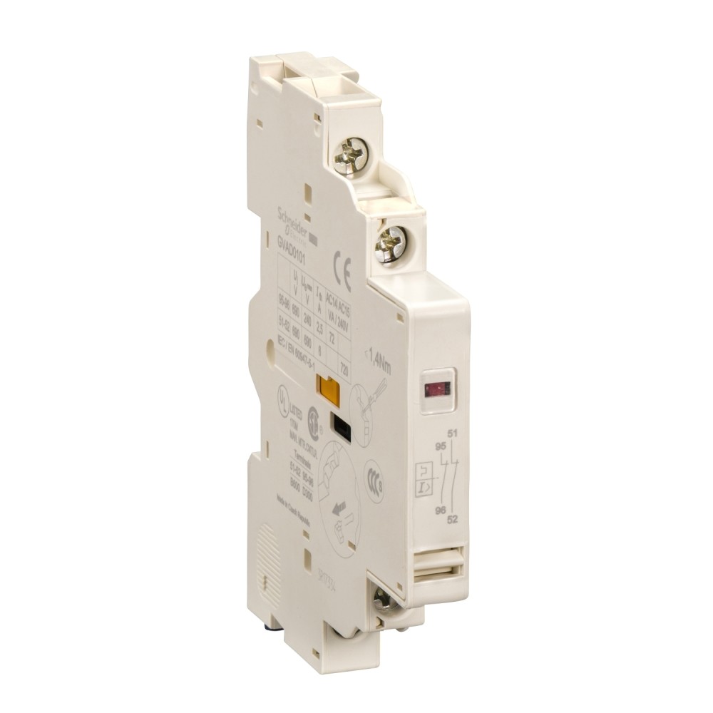 BLOCK CONTACTO LATERAL SENALIZADOR FALLA 2NA P/GV2-GV3 TESYS GVAD1010
