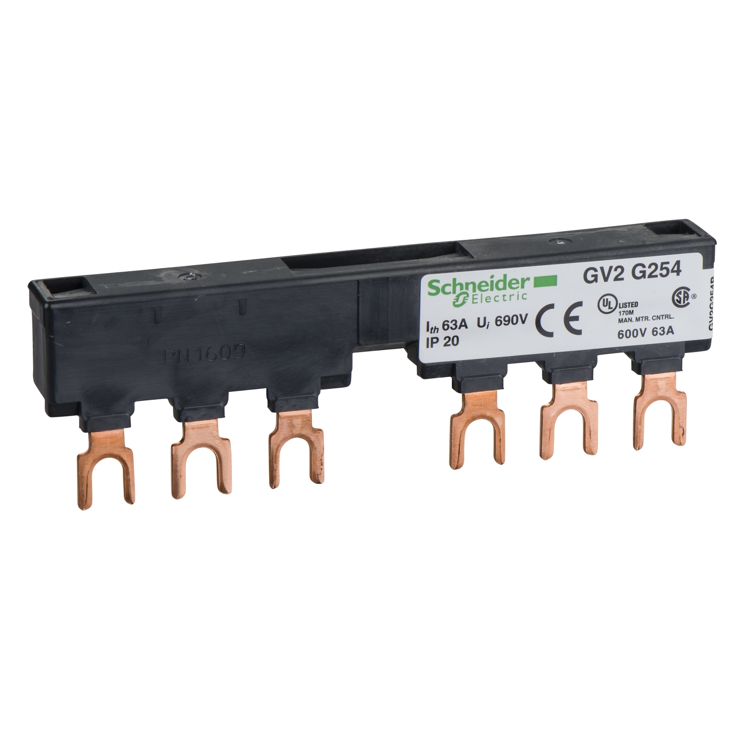 PEINE CONEXION TRIPOLAR 63A 2 DERIVAC GV2G254