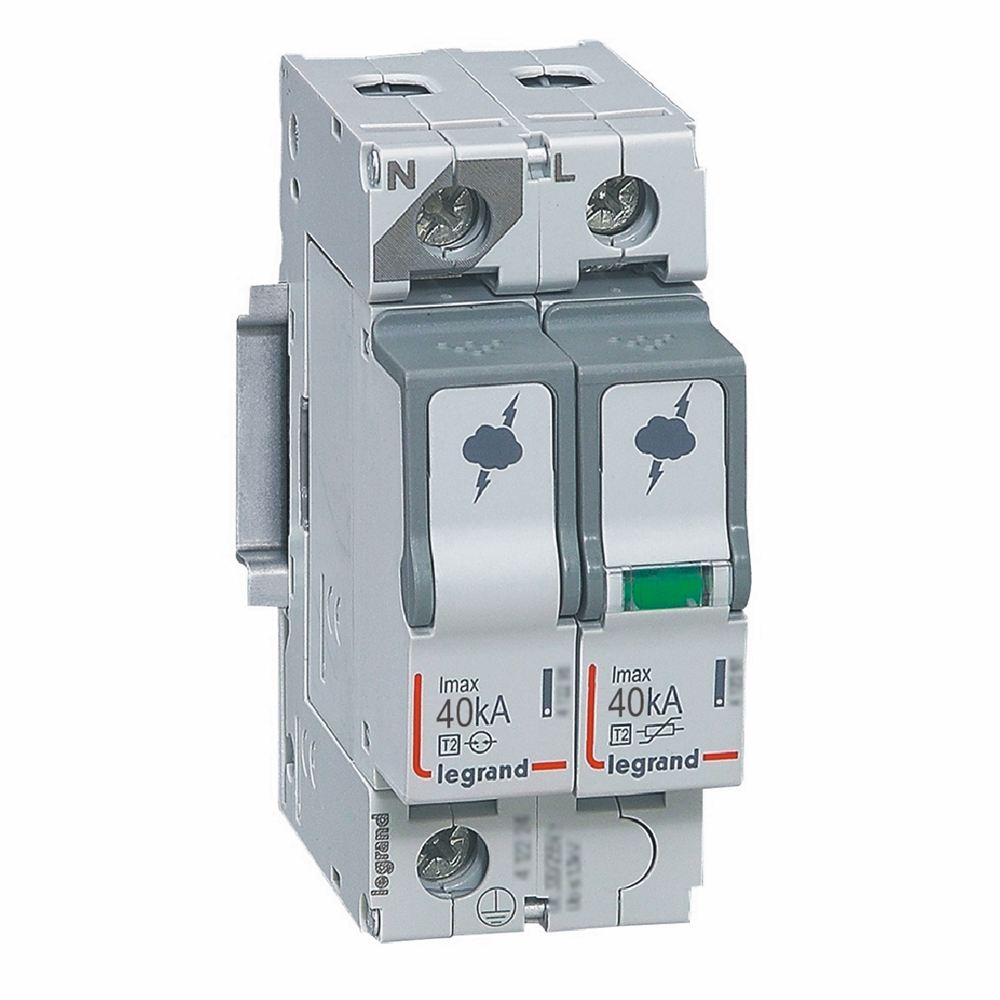 LIMITADOR SOBRETENSION 1P+N 320V 40KA T2 IMAX 412244