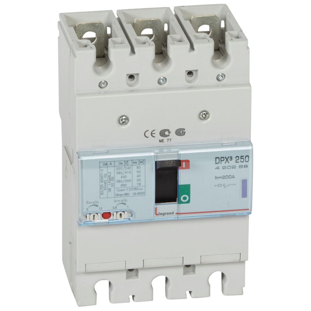 INTERRUPTOR AUT CAJA MOLD 3P REGUL 160-200A 50KA 400VAC DPX3 250 420268