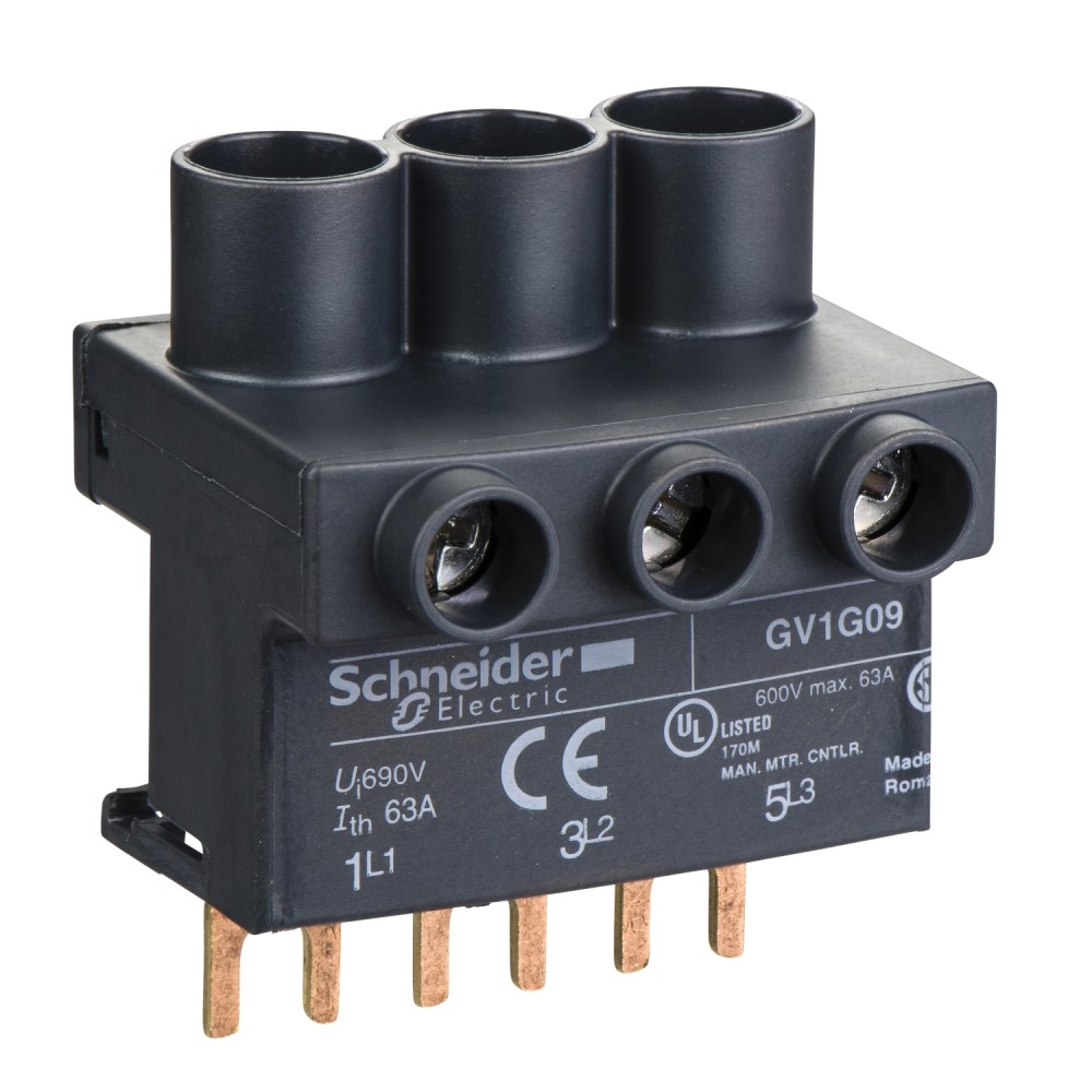 BLOQUE DE BORNES 3P 63A P/INTERRUPTOR AUT TESYS GV1G09