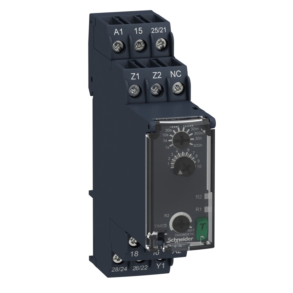 RELE TEMPORIZADOR AL TRABAJO 0.05S-300H 24-240VCA/DC 2NANC ZELIO RE22R2AMR