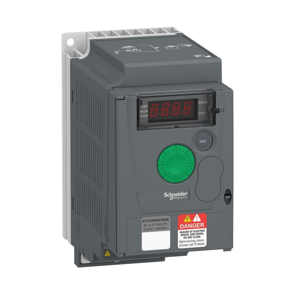 VARIADOR TRIFASICO 0.5HP/0.37KW 380-460VAC 1.5A IP20 S/FILTRO ATV 310 ATV310H037N4E