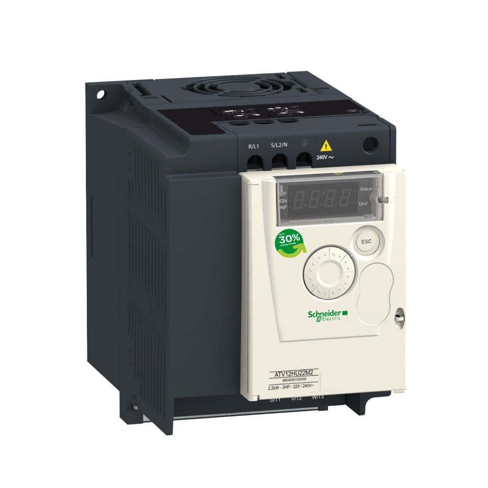 VARIADOR TRIFASICO 3HP/2.2KW 200-240VAC 10A IP20 ALTIVAR ATV12HU22M3