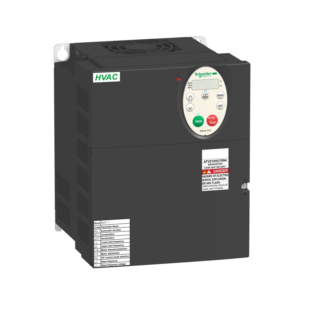 VARIADOR TRIFASICO 10HP/7.5KW 400-480V 16A IP21 ALTIVAR ATV212HU75N4