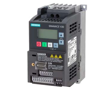 VARIADOR MONOFASICO 1HP/0.75KW 200-240VAC 4.2A IP20 SINAMICS V20 6SL32105BB175UV1