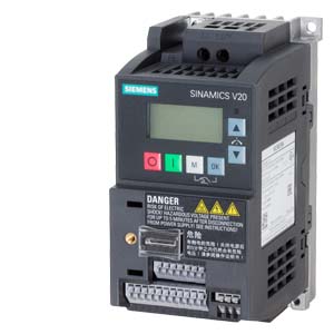 VARIADOR MONOFASICO 0.5HP/0.37KW 200-240VAC 2.3A IP20 SINAMICS V20 6SL32105BB137UV1