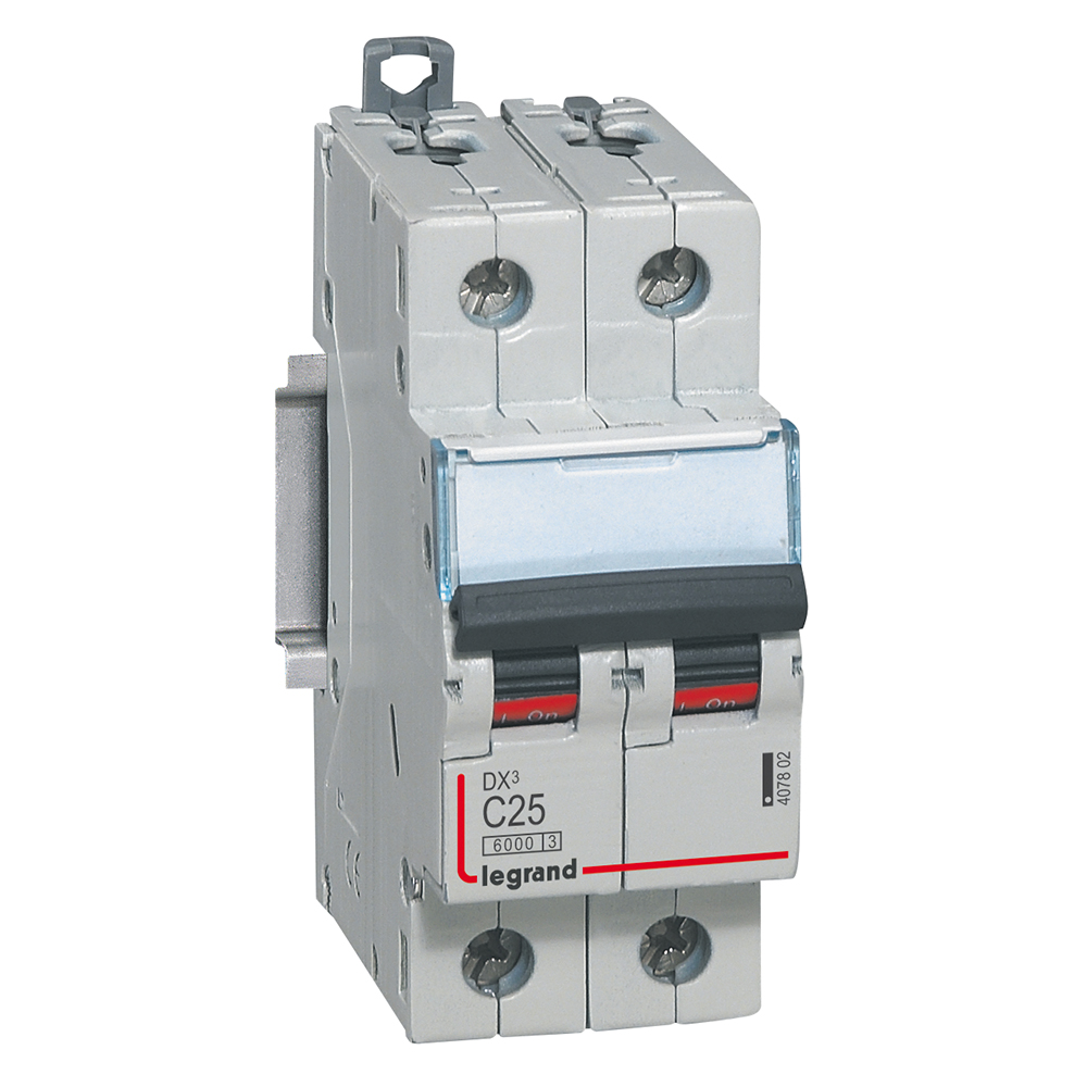 INTERRUPTOR AUT TERMOMAG P/RIEL 2P 25A 230/400VAC 25/10KA DX3-6000 407802