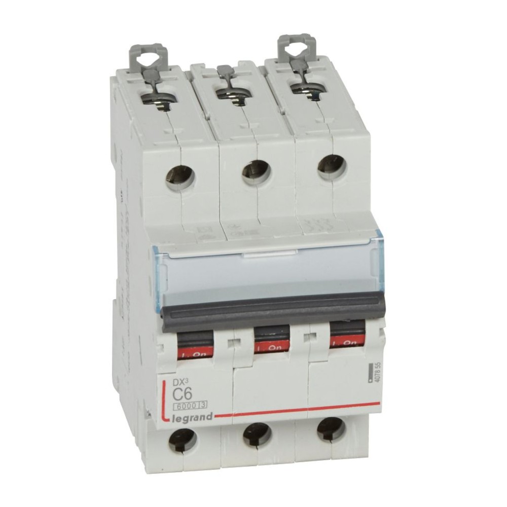 INTERRUPTOR AUT TERMOMAG P/RIEL 3P 6A 230/400VAC 25/10KA DX3-6000 407855