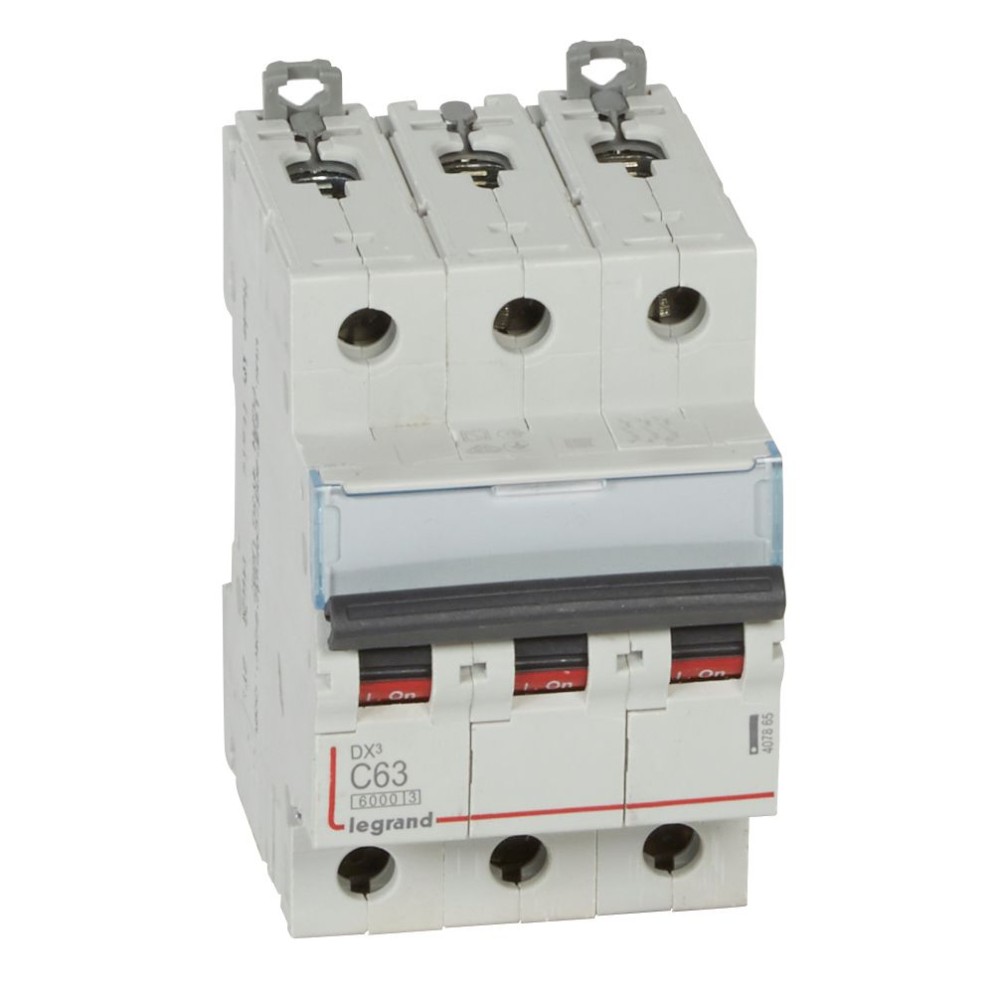 INTERRUPTOR AUT TERMOMAG P/RIEL 3P 63A 230/400VAC 25/10KA DX3-6000 407865