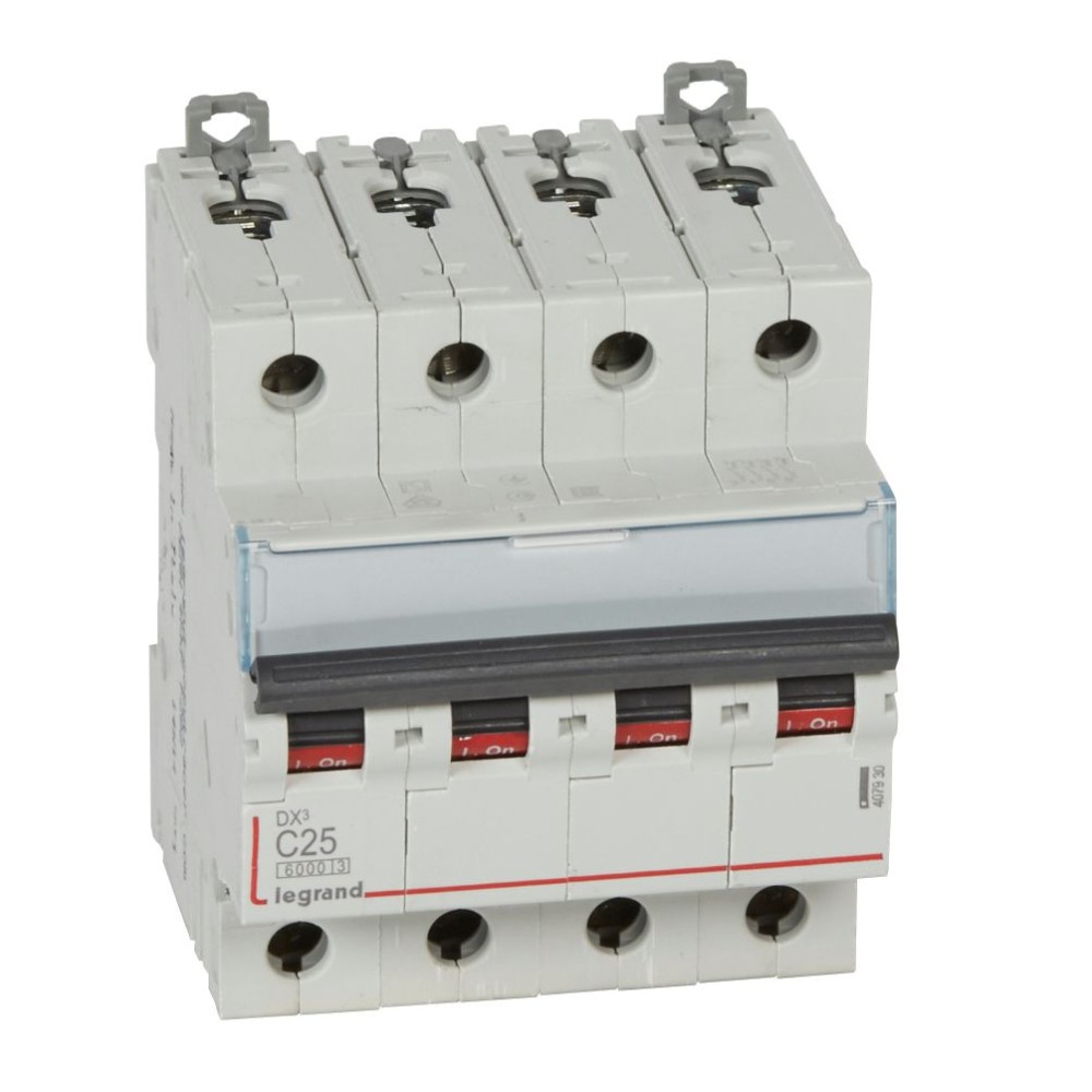 INTERRUPTOR AUT TERMOMAG P/RIEL 4P 25A 230/400VAC 25/10KA DX3-6000 407930
