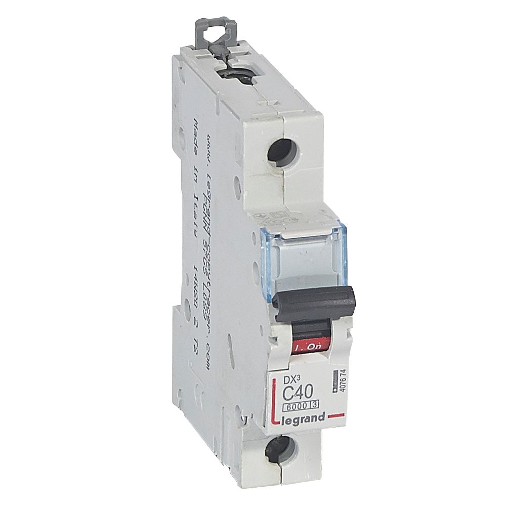 INT. TERMOMAGNETICO P/RIEL DIN DX3-6000 C40 1X40A 230VAC/400VAC 407674