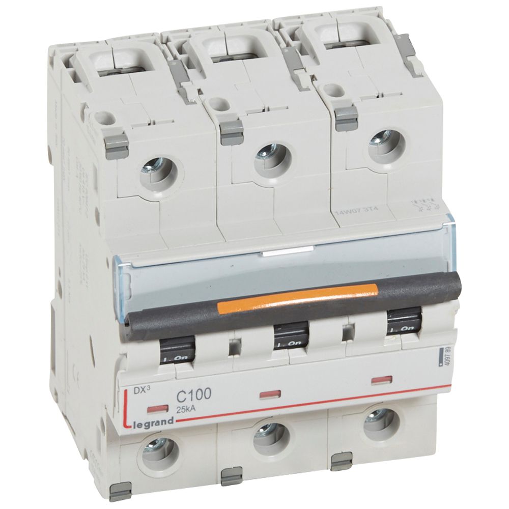 INTERRUPTOR AUT RIEL 3P 100A 400VAC CURVA C 25KA DX3 409789